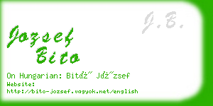 jozsef bito business card